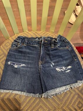 Cat & Jack Dark Blue Denim Distressed Shorts